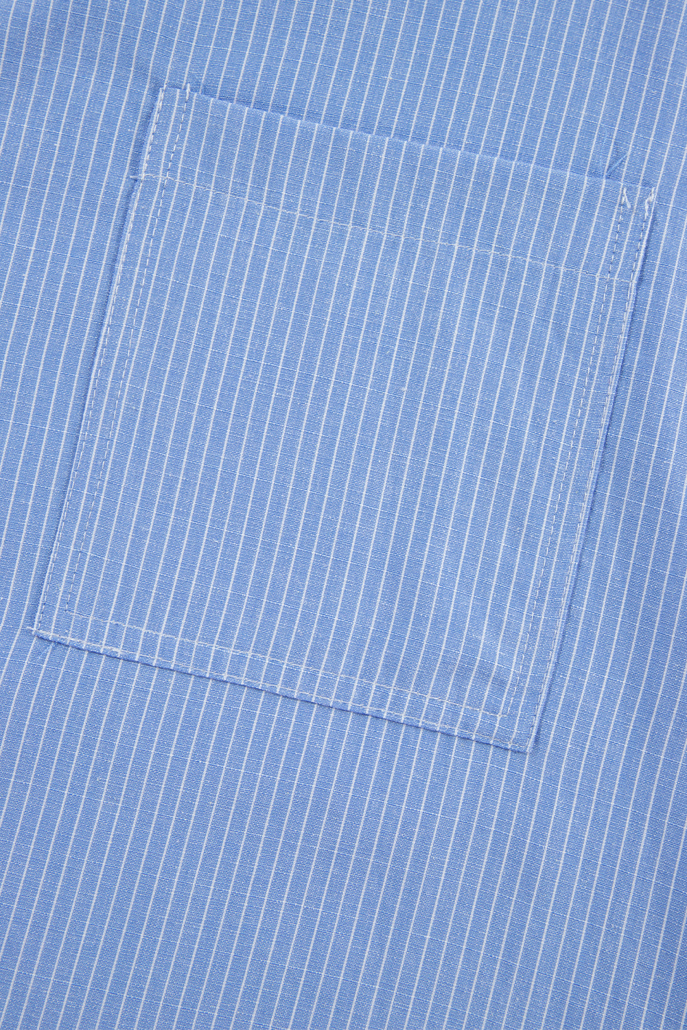 Black Stripe Roll-tab Sleeve Pocketed Tunic Shirt