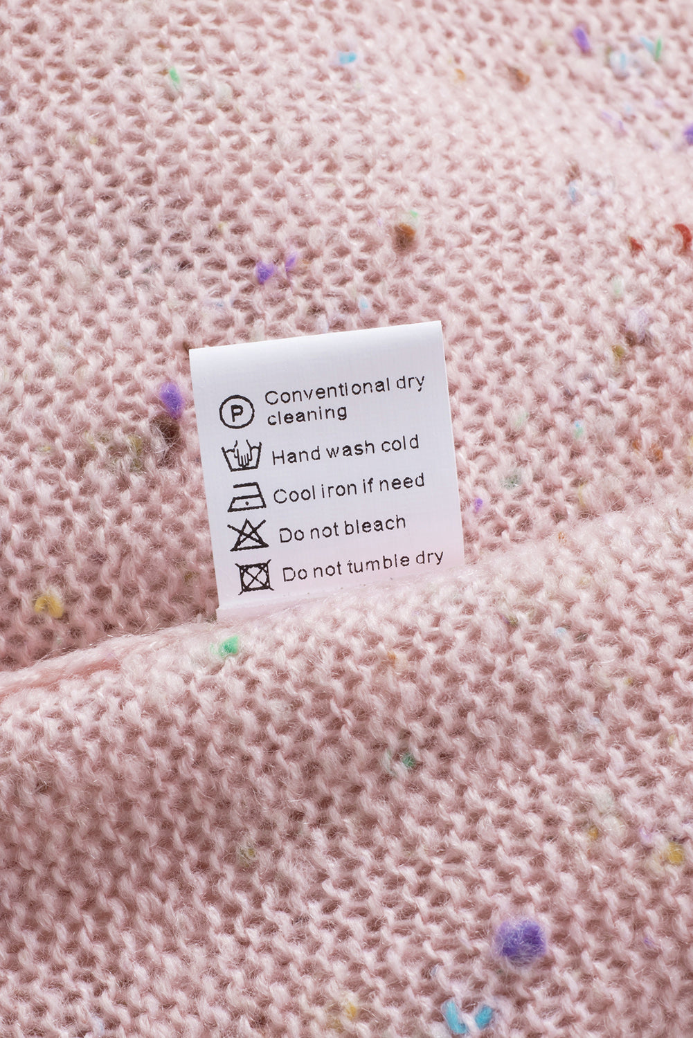 White Pilling Detail Patterned Sleeve Sweater