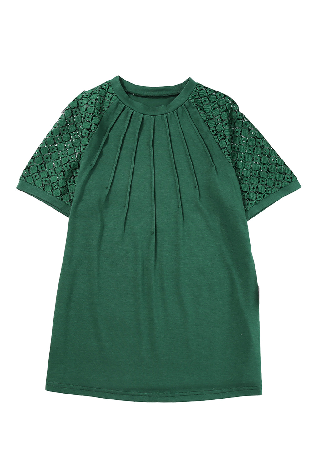 Pale Khaki Lace Raglan Sleeve Tee