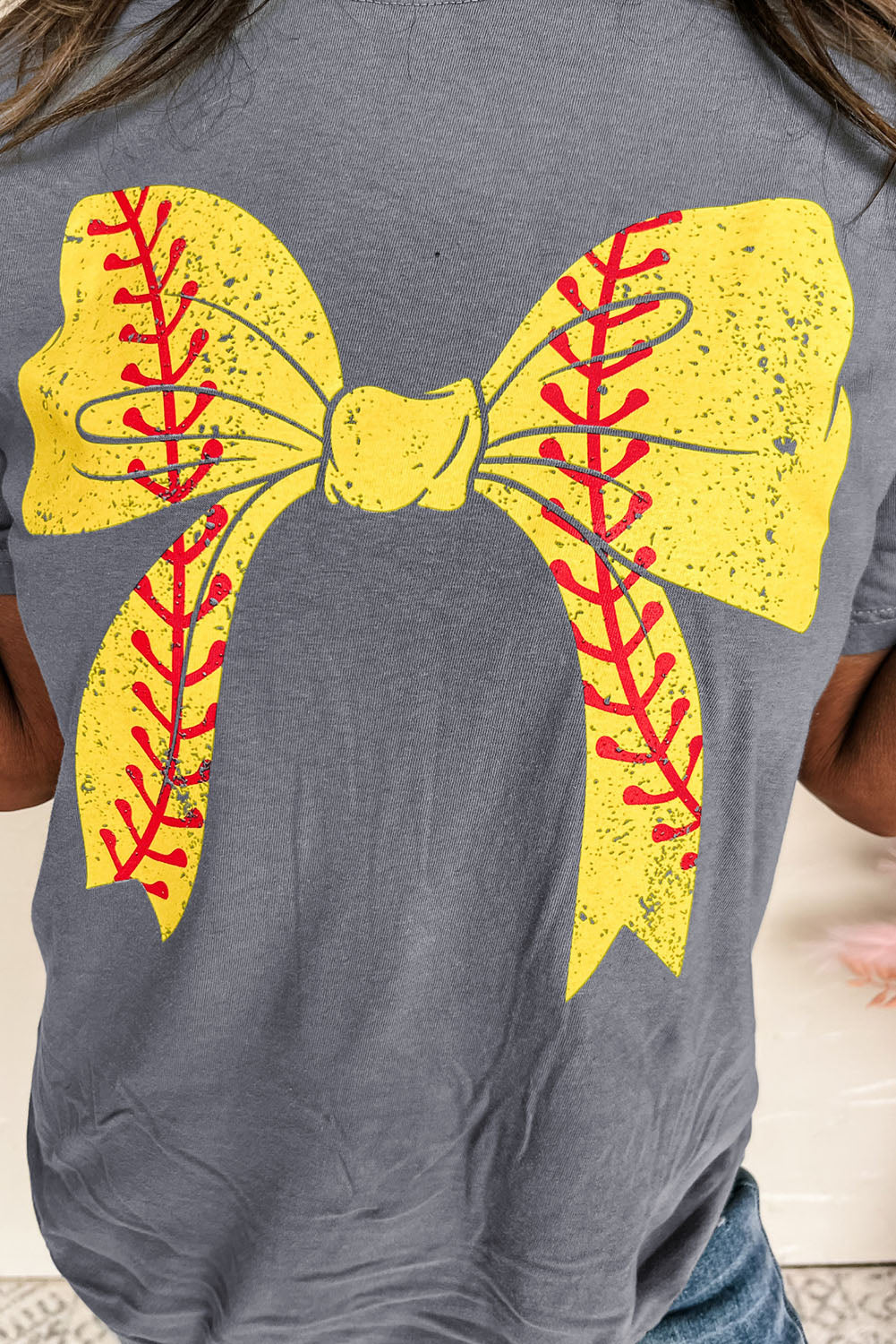 Gray Baseball Graphic Tee