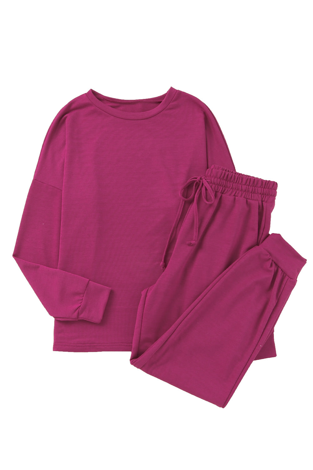 Black Long Sleeve Pullover & Jogger Pants Loungewear Set