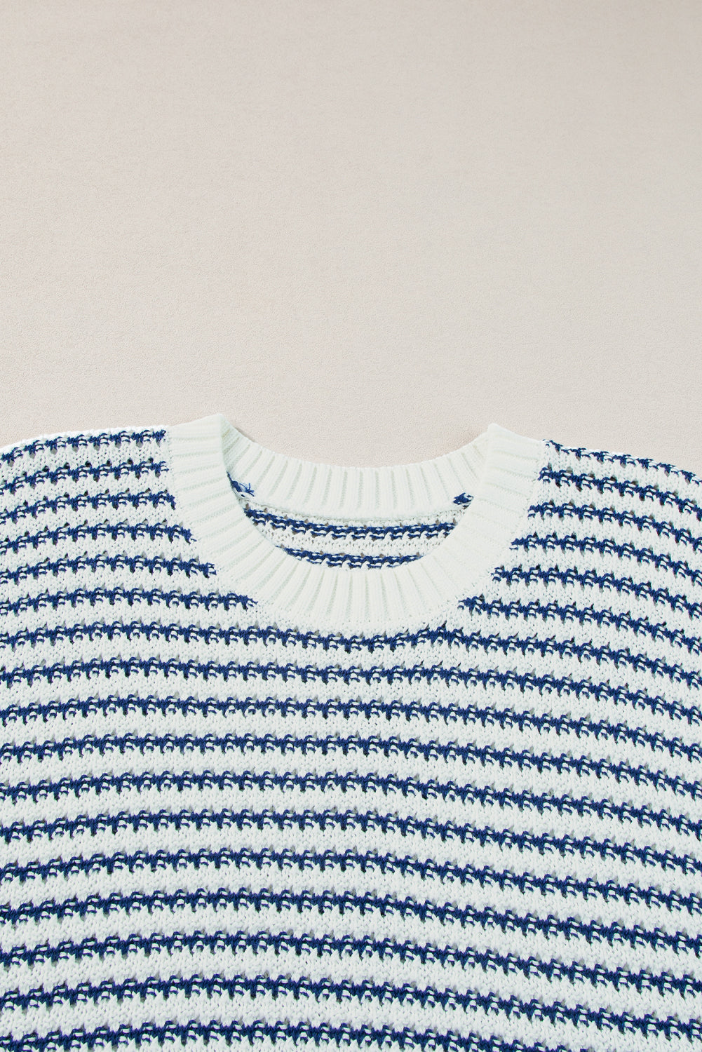 Black Stripe Contrast Trim Knit Dolman Top