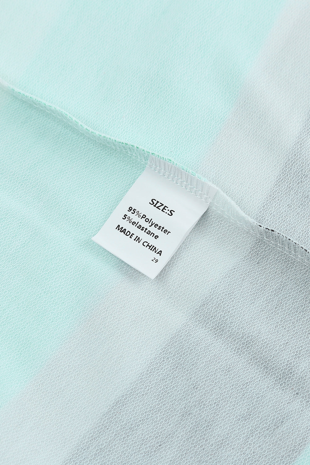 Blue Striped Color Block Drawstring Long Sleeve Hoodie