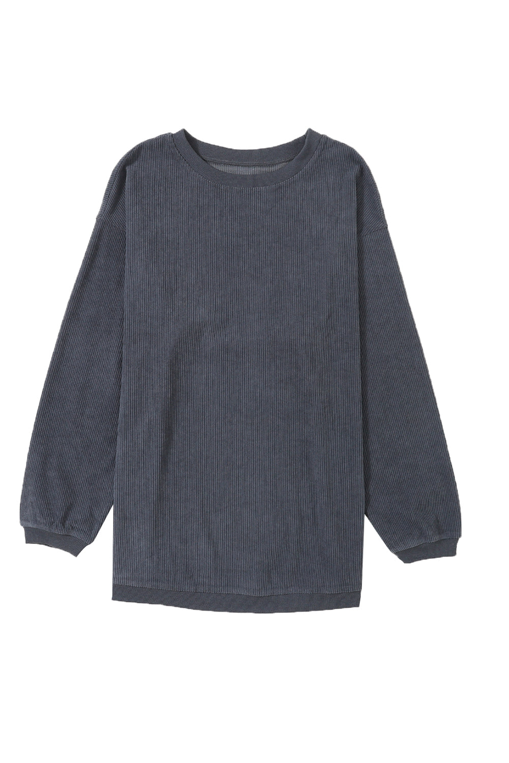 Strawberry Pink Drop Sleeve Ribbed Oversized Sweatshirt
