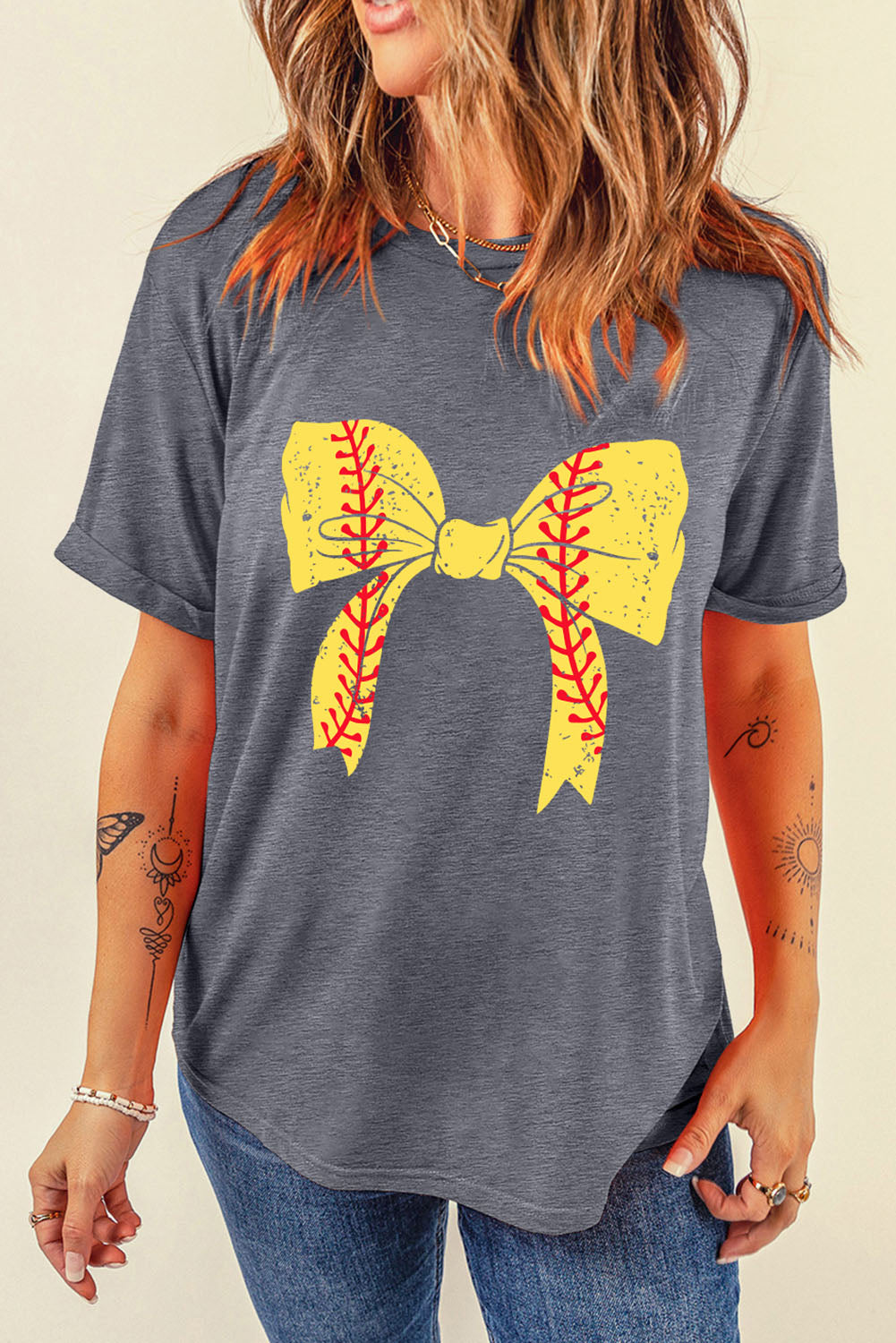 Gray Baseball Graphic Tee