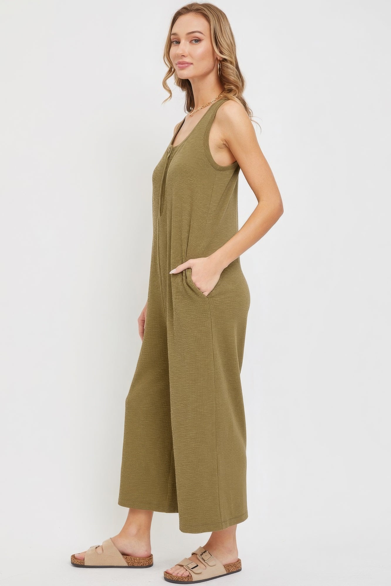 All in One Button Down Jumpsuit