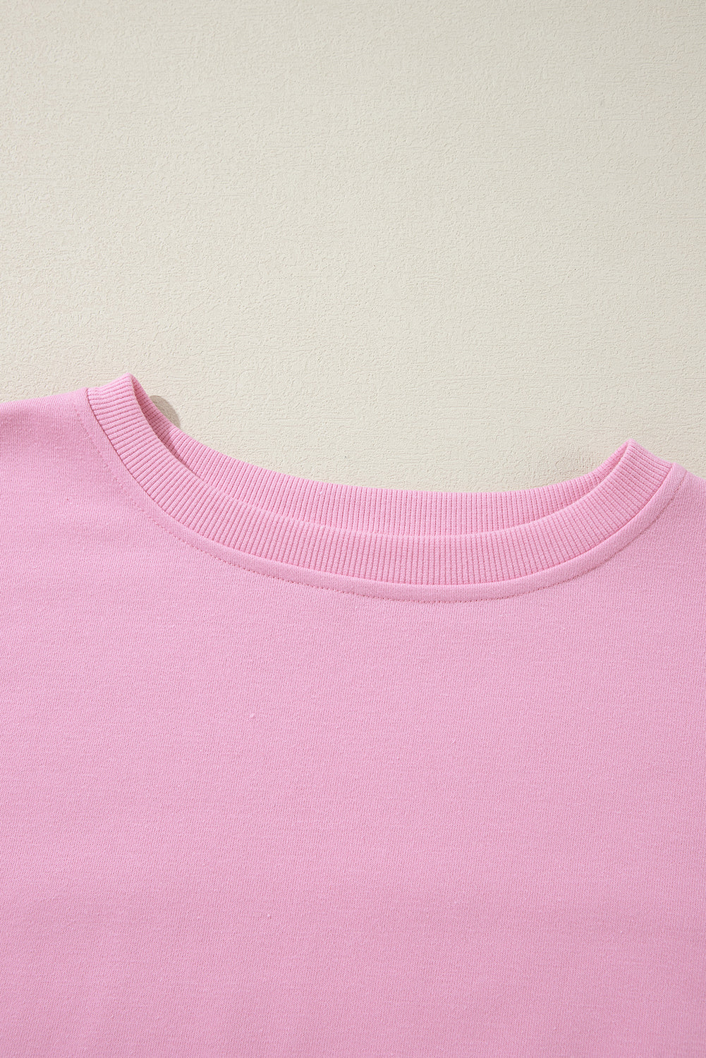Bonbon Color Block Exposed Seam Patchwork Side Slits Sweatshirt