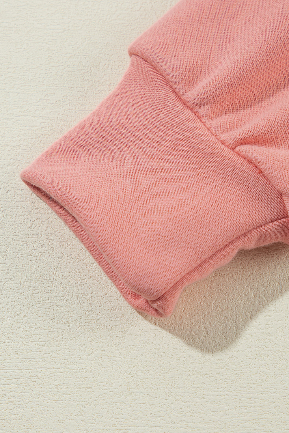 Apricot Bowknot Plain Round Neck Sweatshirt
