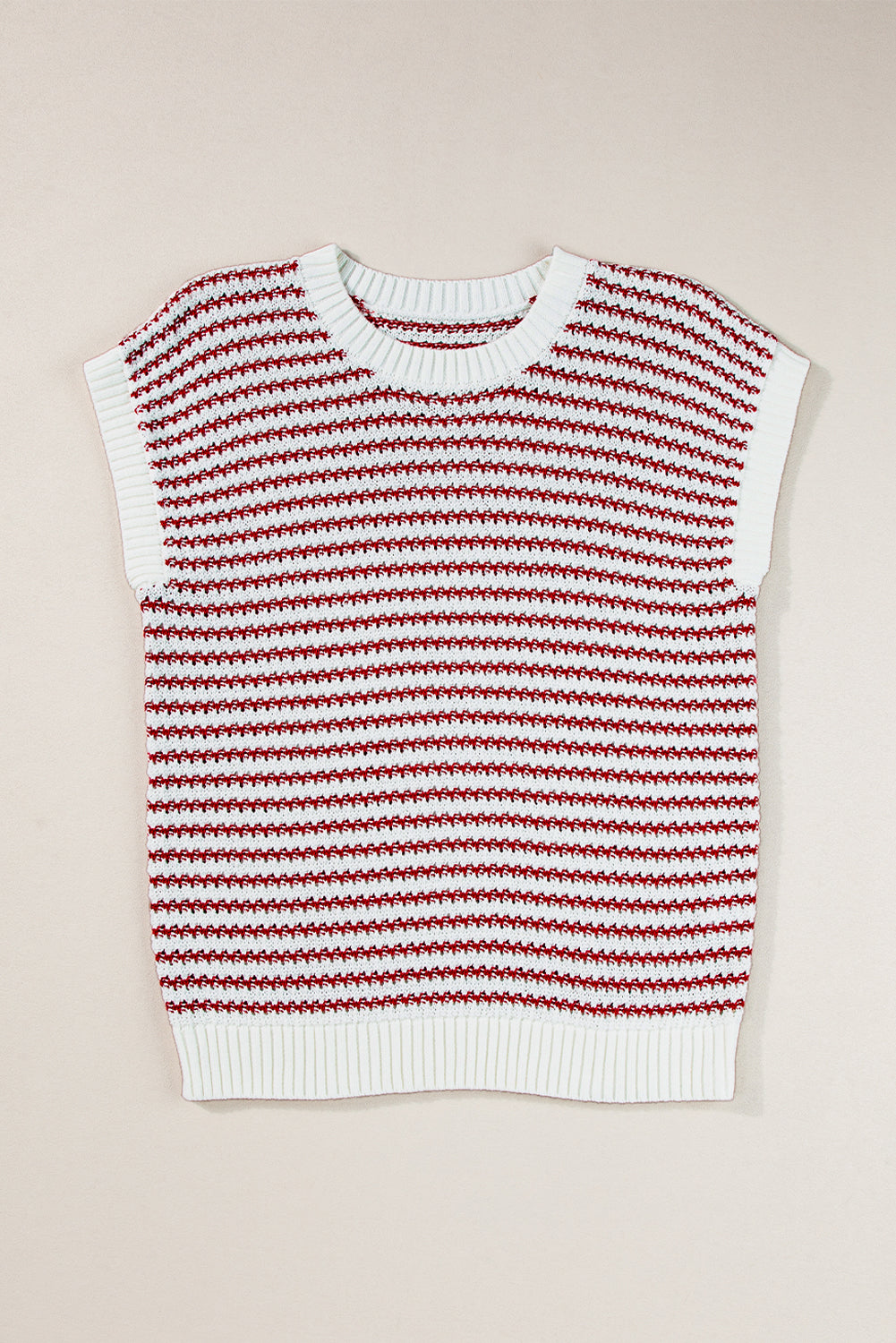 Black Stripe Contrast Trim Knit Dolman Top