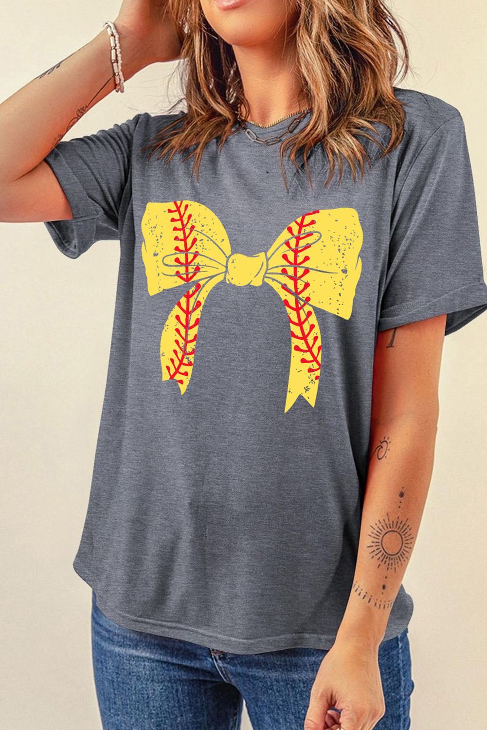 Gray Baseball Graphic Tee