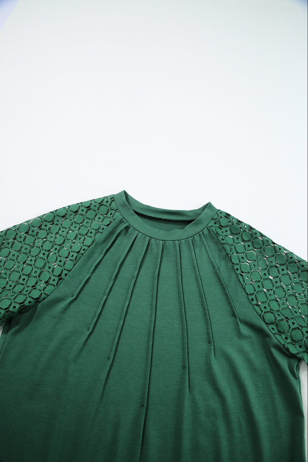 Pale Khaki Lace Raglan Sleeve Tee