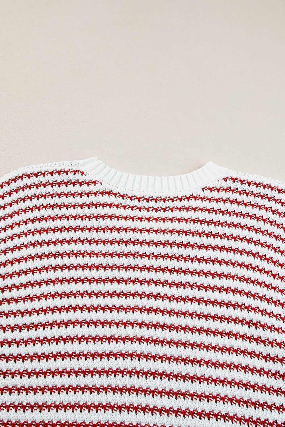 Black Stripe Contrast Trim Knit Dolman Top