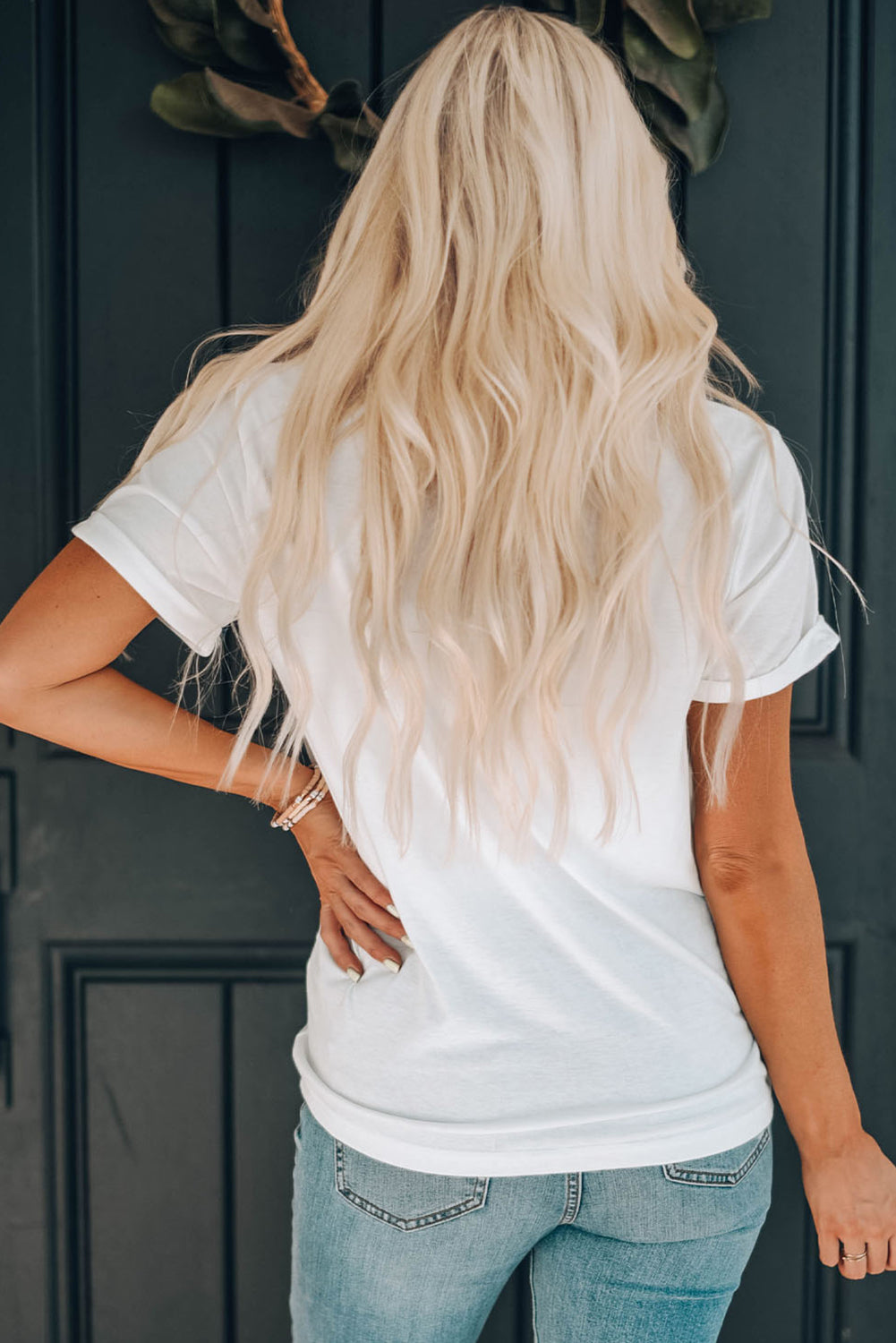 Boot Graphic Round Neck Short Sleeve T Shirt