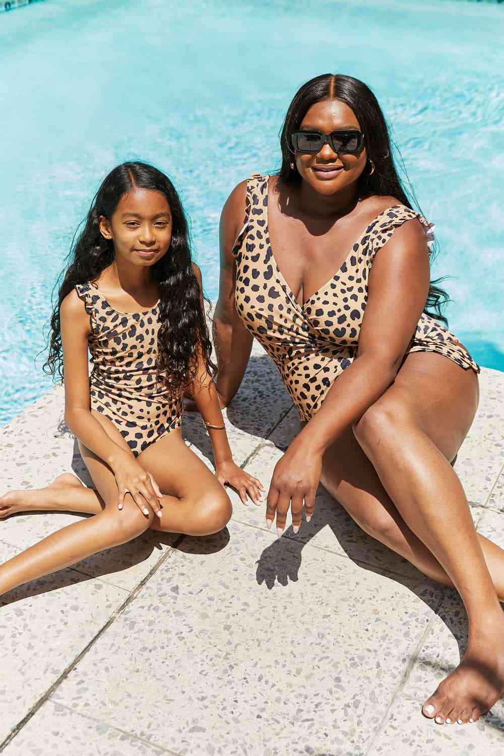 Full Size Float On Ruffle Faux Wrap Leopard Print