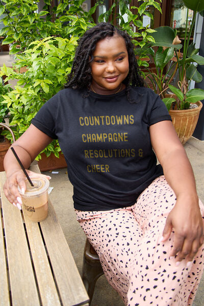 COUNTDOWNS CHAMPAGNE RESOLUTIONS CHEER T Shirt