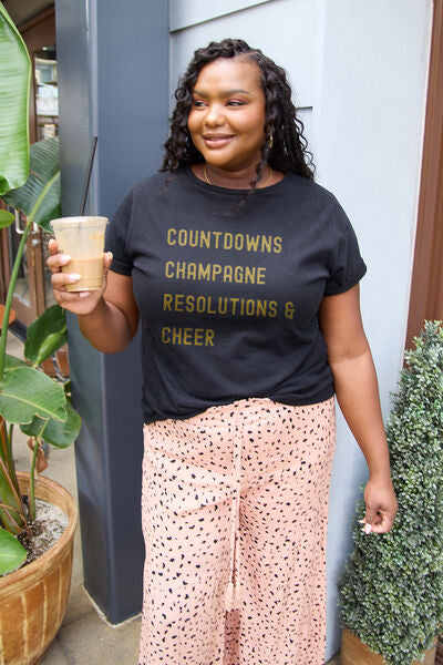 COUNTDOWNS CHAMPAGNE RESOLUTIONS CHEER T Shirt