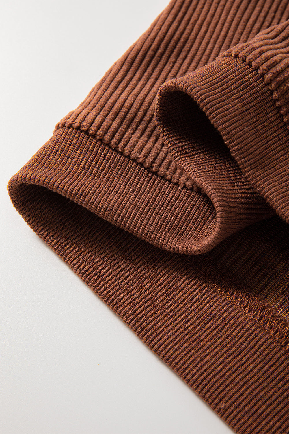 Strawberry Pink Drop Sleeve Ribbed Oversized Sweatshirt