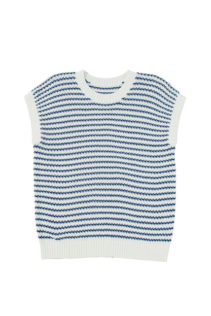 Black Stripe Contrast Trim Knit Dolman Top