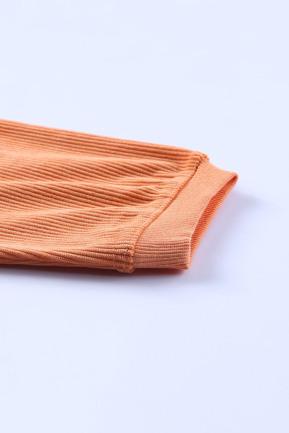 Strawberry Pink Drop Sleeve Ribbed Oversized Sweatshirt