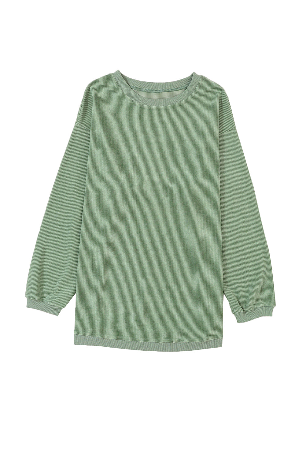 Strawberry Pink Drop Sleeve Ribbed Oversized Sweatshirt