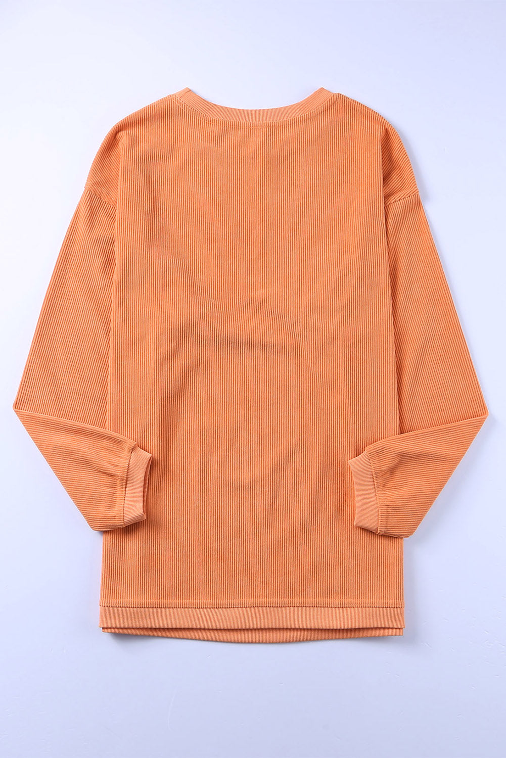Strawberry Pink Drop Sleeve Ribbed Oversized Sweatshirt