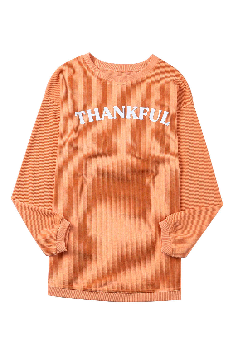 Strawberry Pink Drop Sleeve Ribbed Oversized Sweatshirt
