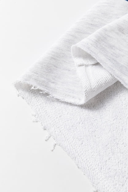 Sail Blue Striped Patchwork Raw Edge Sweatshirt