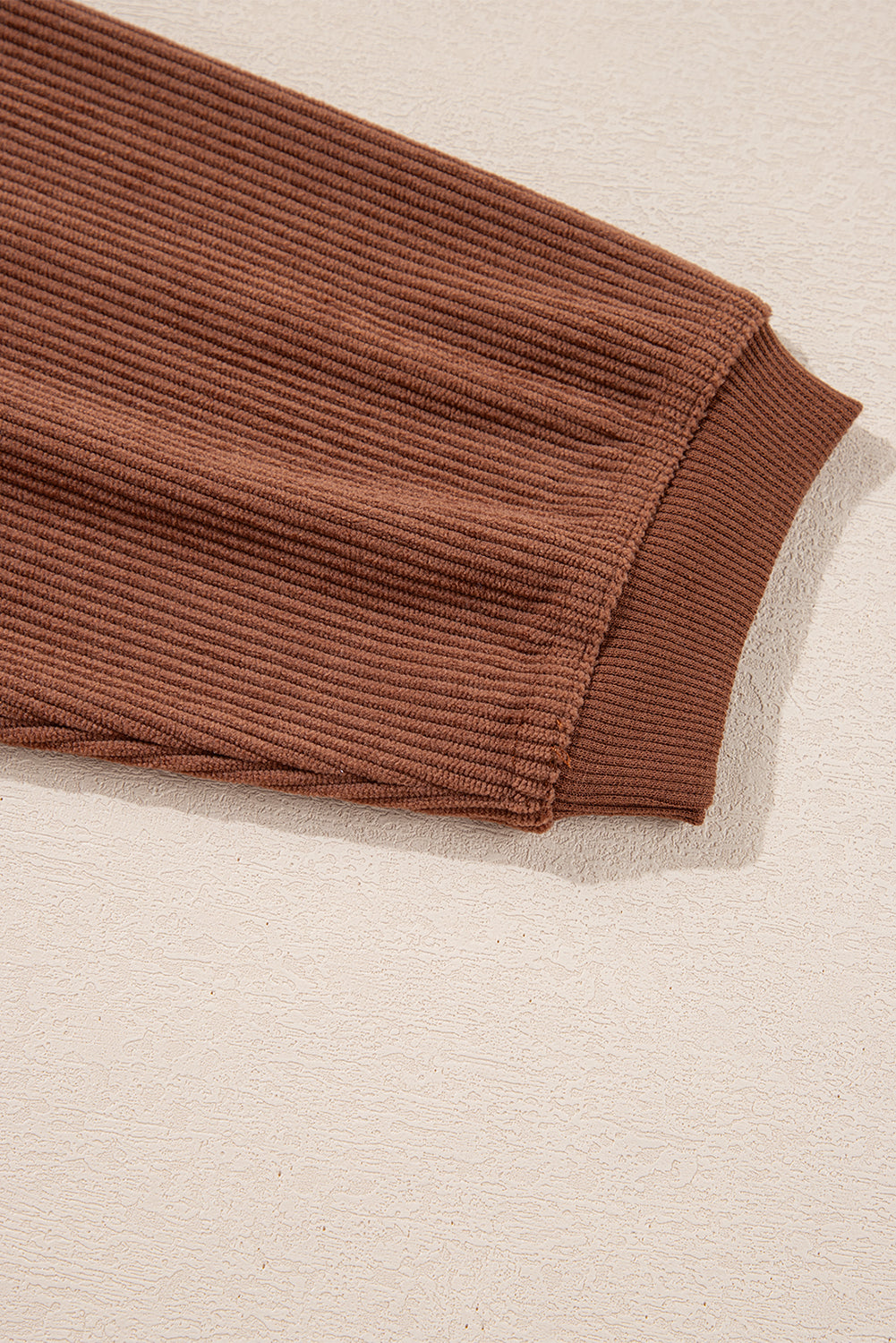 Strawberry Pink Drop Sleeve Ribbed Oversized Sweatshirt