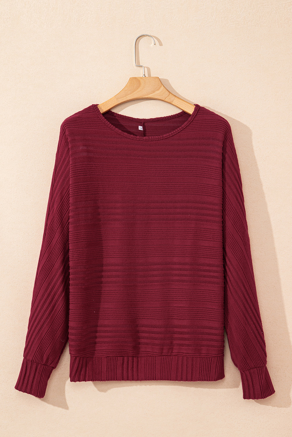 Simply Taupe Pit Stripe Batwing Sleeve Top