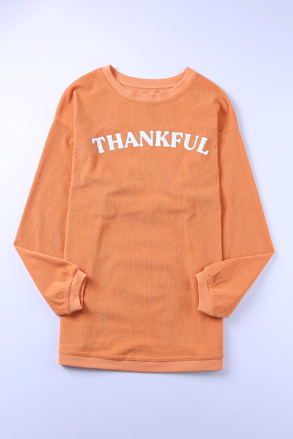 Strawberry Pink Drop Sleeve Ribbed Oversized Sweatshirt