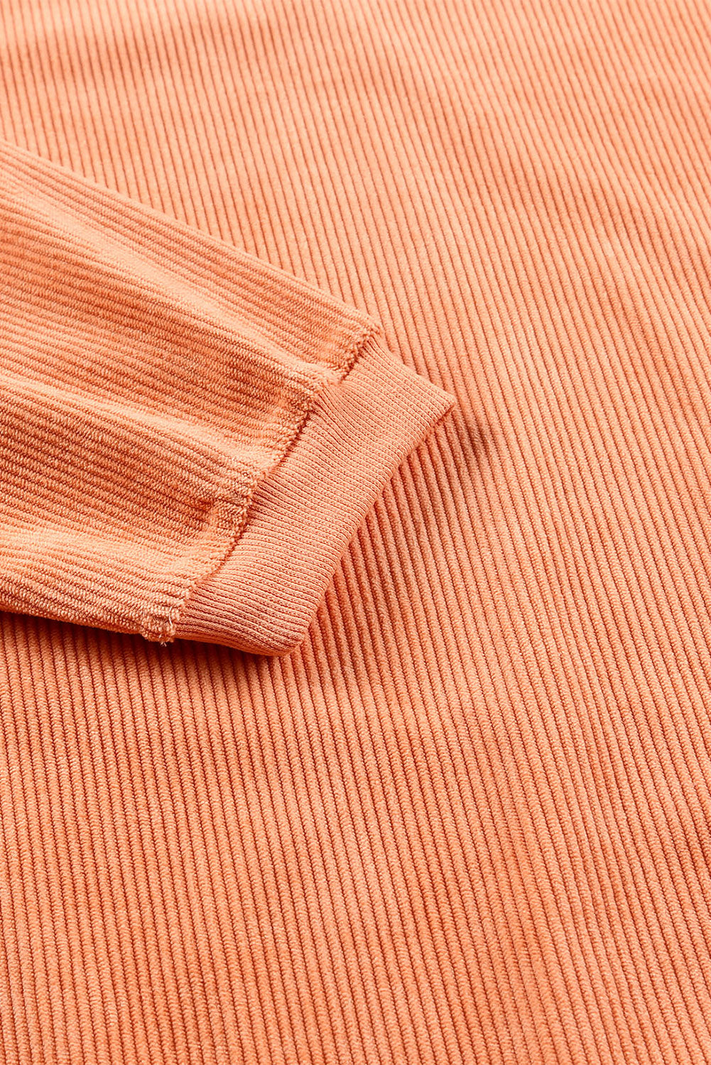 Strawberry Pink Drop Sleeve Ribbed Oversized Sweatshirt