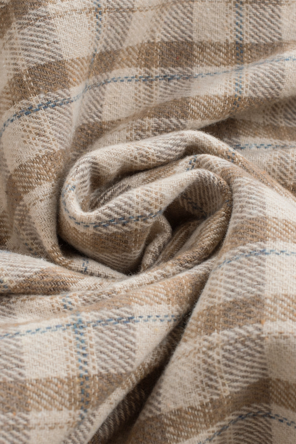 Blue Snap Button Sherpa Lined Hooded Flannel Jacket