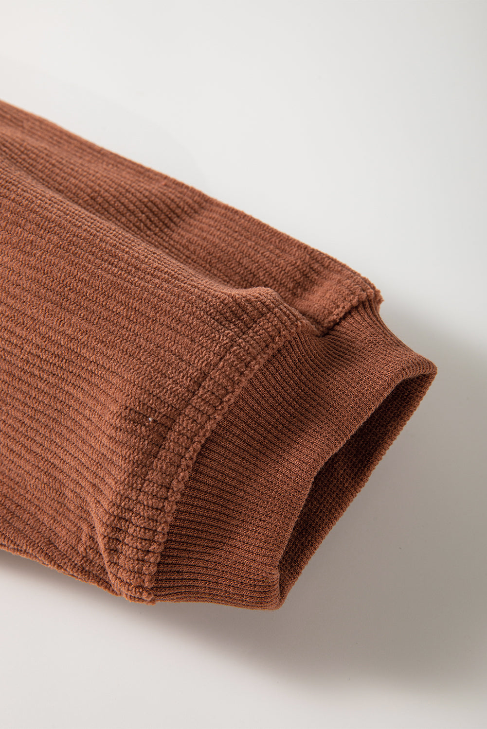 Strawberry Pink Drop Sleeve Ribbed Oversized Sweatshirt