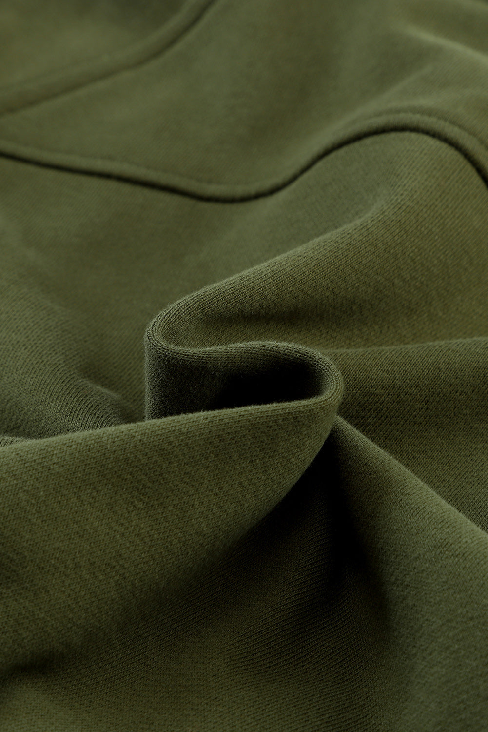Brown Stand Collar Thumbhole Sleeve Sweatshirt