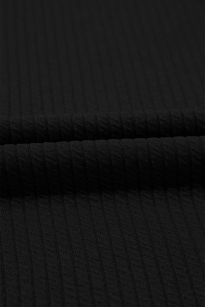 Clearly Aqua Pocketed Ribbed Long Sleeve Top