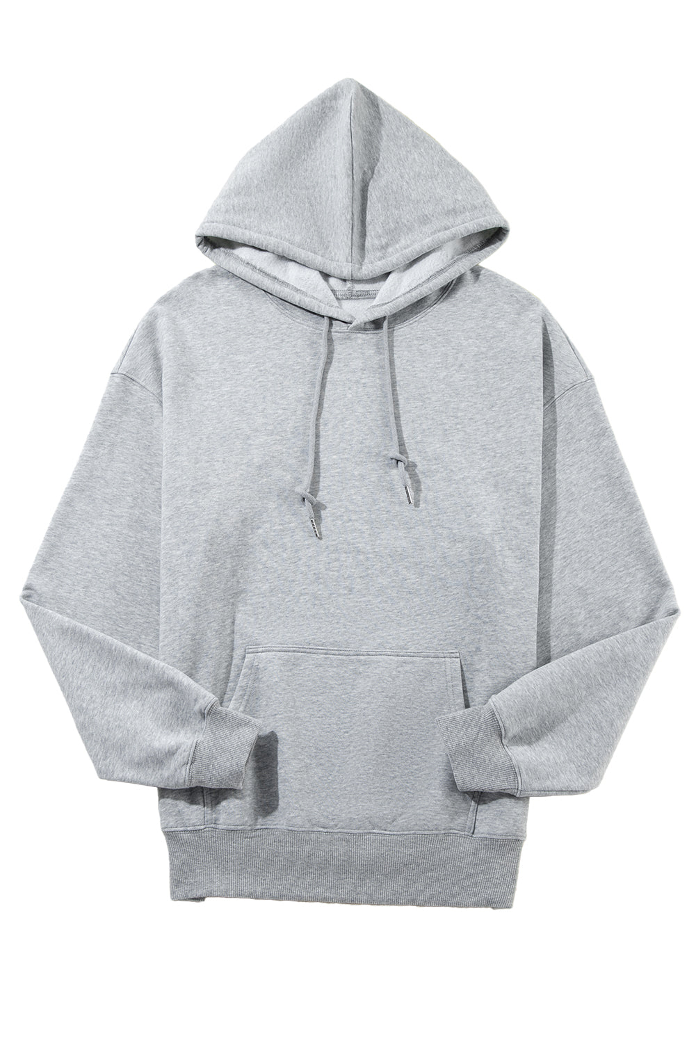 Black Kangaroo Pocket Drawstring Chunky Hoodie