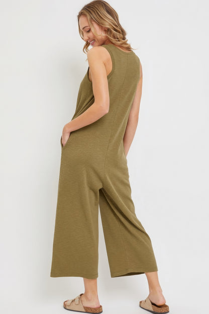 All in One Button Down Jumpsuit