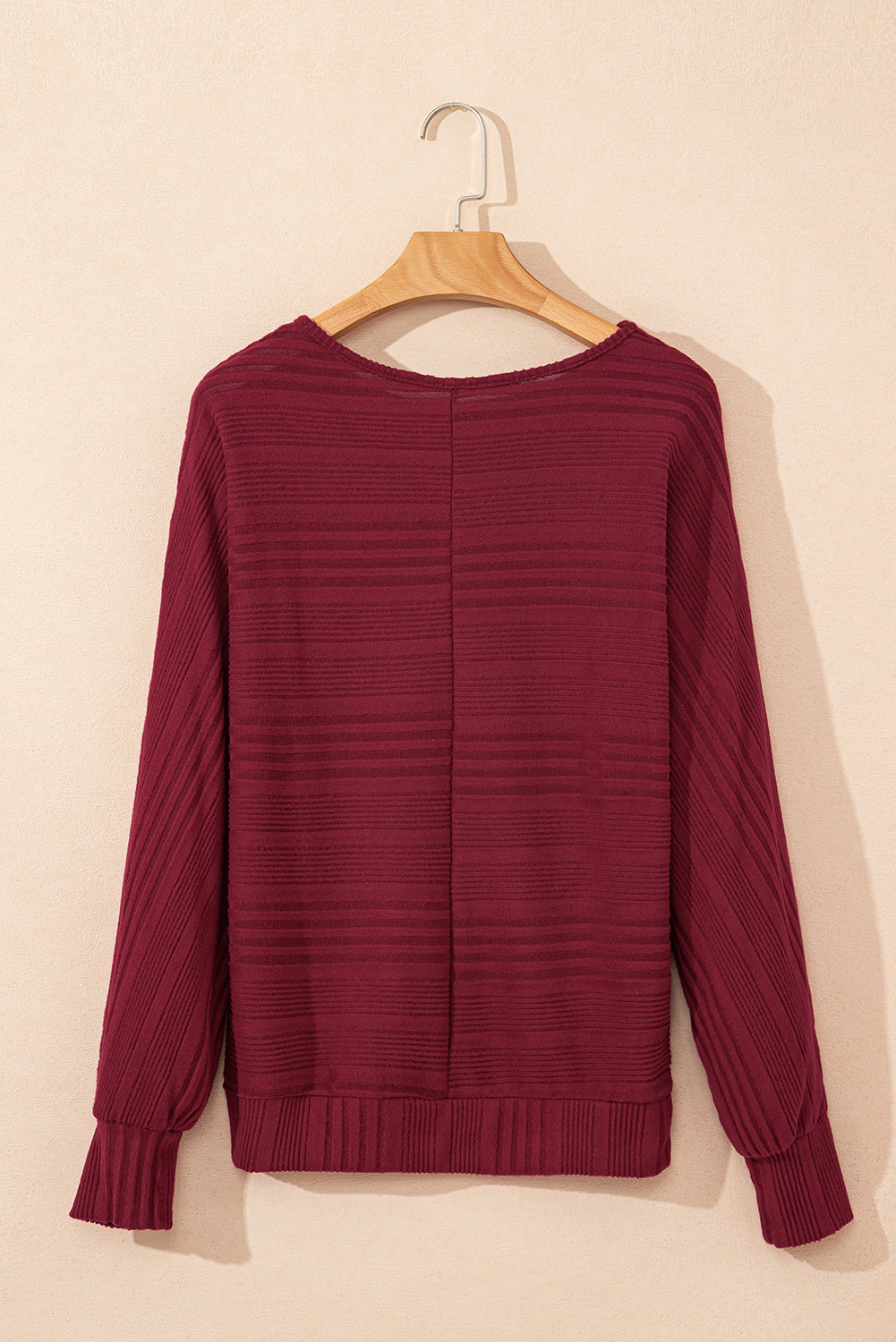 Simply Taupe Pit Stripe Batwing Sleeve Top