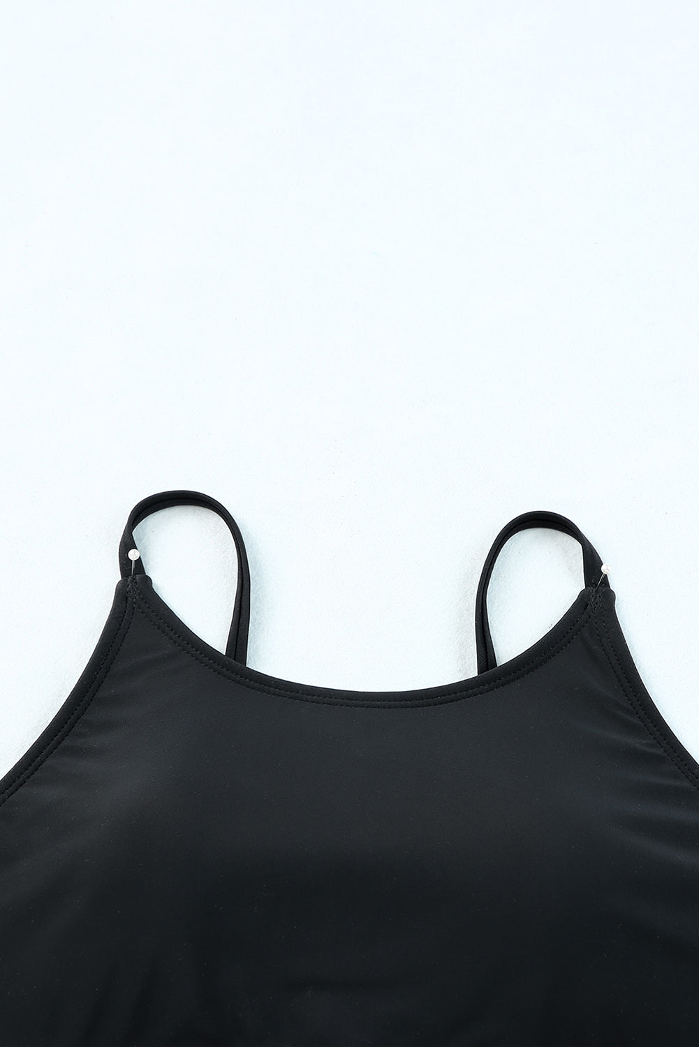Black Leopard Print Wireless Swimsuit Set