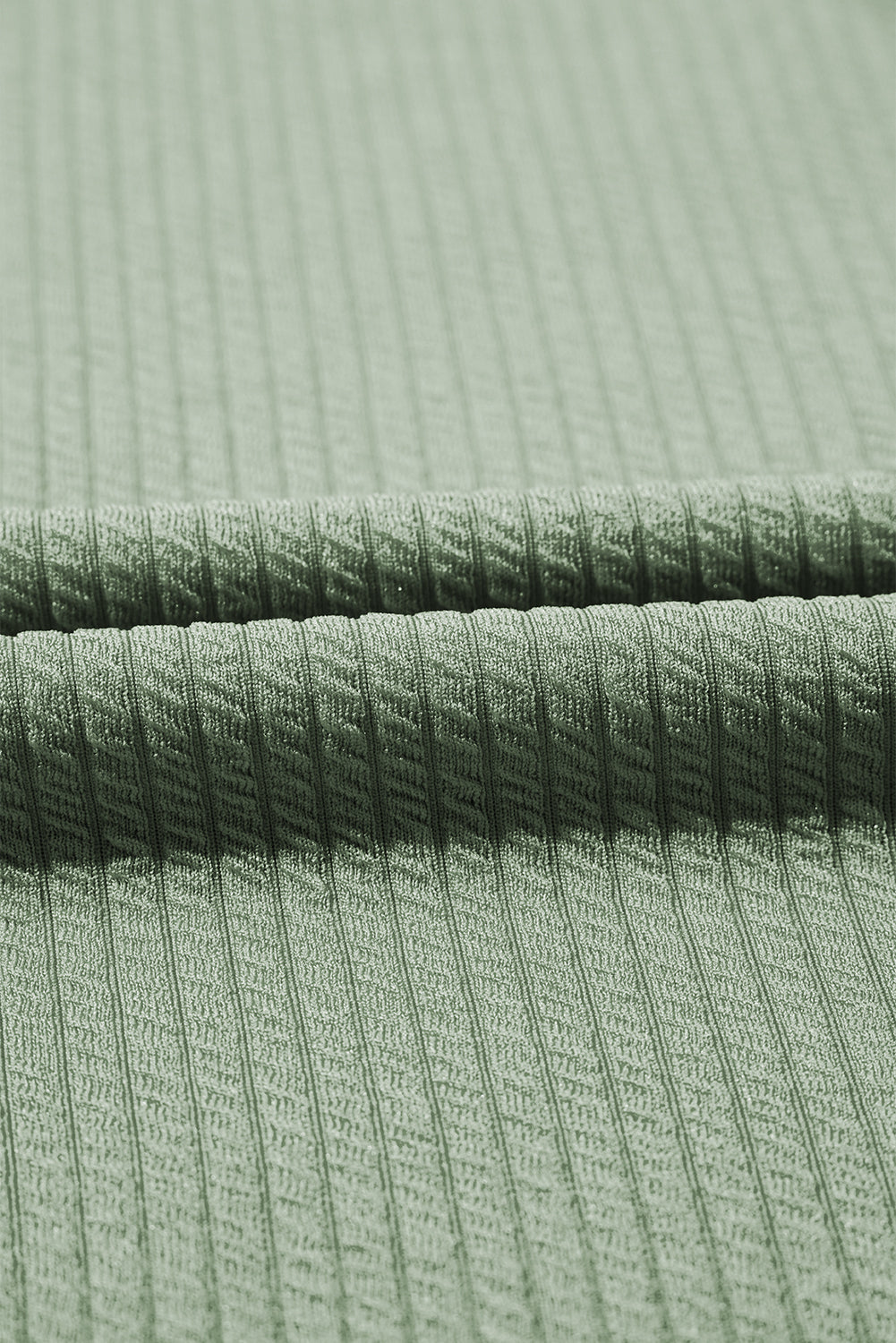 Clearly Aqua Pocketed Ribbed Long Sleeve Top