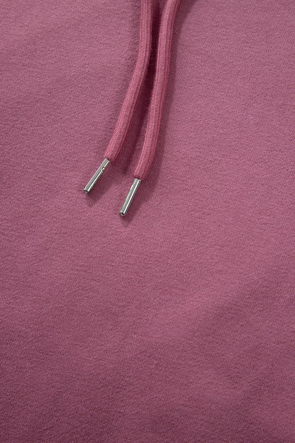 Black Kangaroo Pocket Drawstring Chunky Hoodie