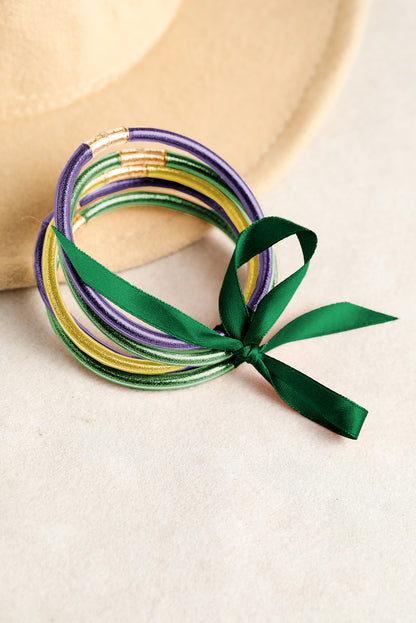 Yellow Glitter Bowknot Layered Jelly Bracelet