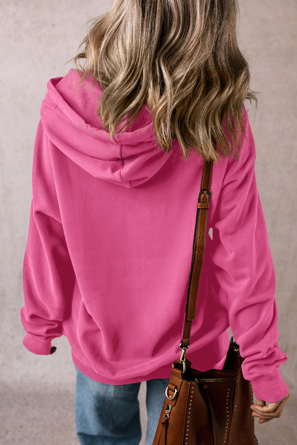 Black Kangaroo Pocket Drawstring Chunky Hoodie