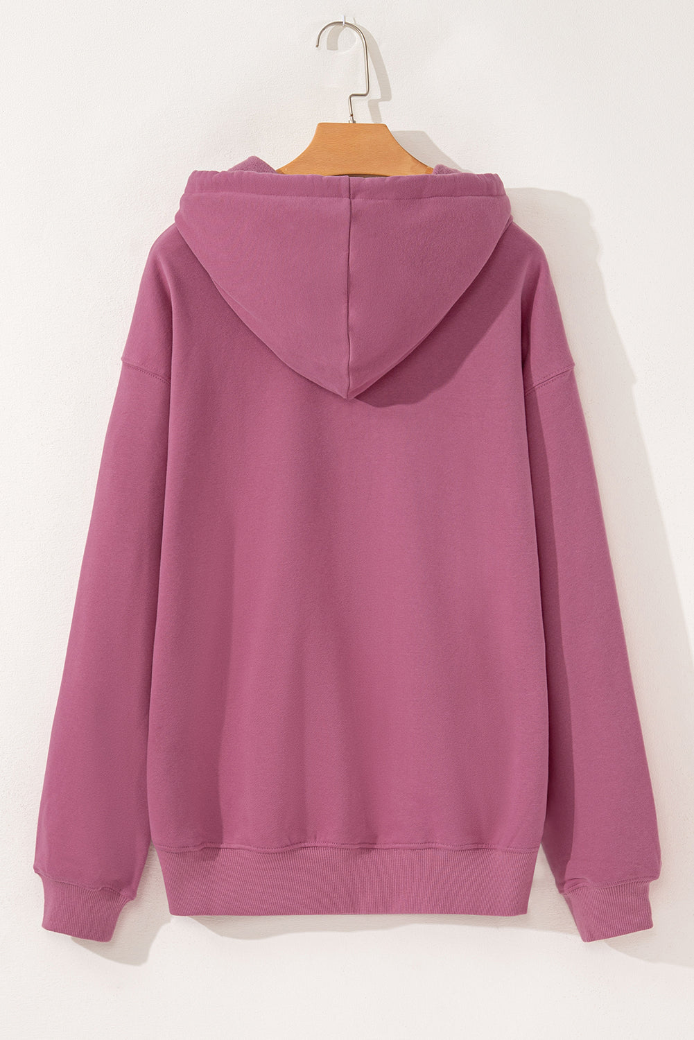 Black Kangaroo Pocket Drawstring Chunky Hoodie