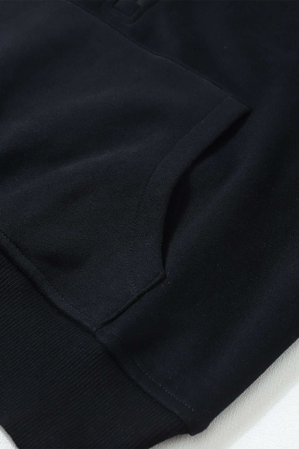 Brown Stand Collar Thumbhole Sleeve Sweatshirt