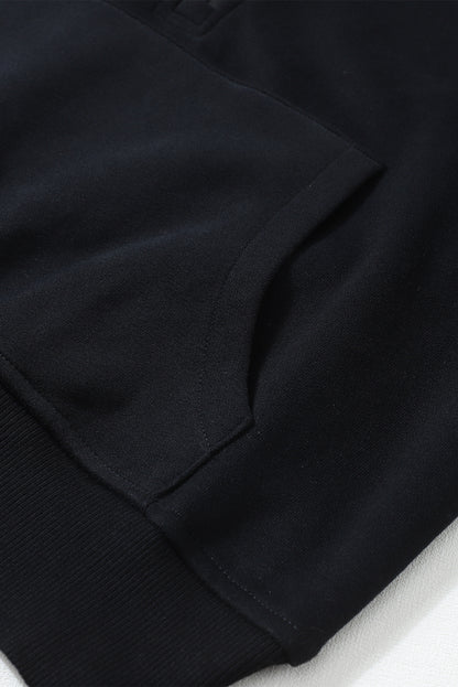Brown Stand Collar Thumbhole Sleeve Sweatshirt