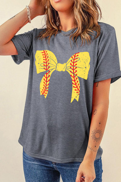  Gray Baseball Graphic Tee