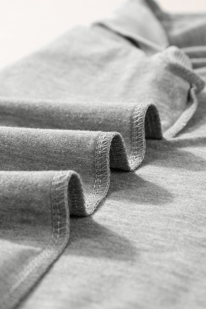 Mist Green Contrast Trim V-Neck Loose Fit Tank Top