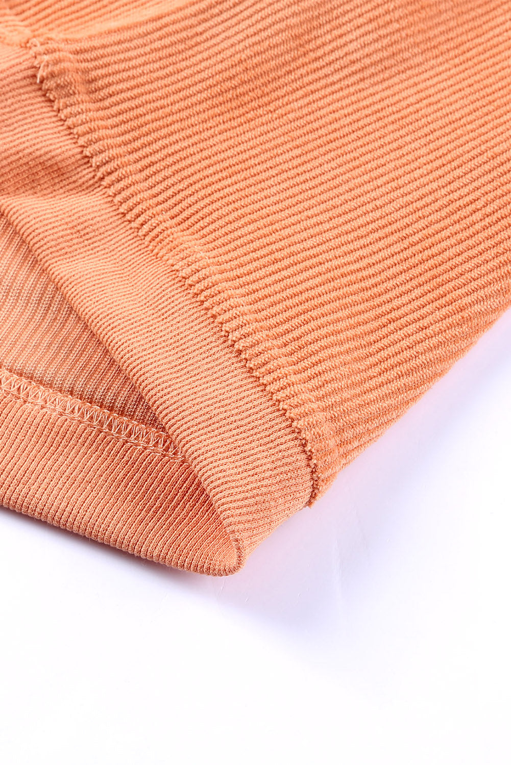 Strawberry Pink Drop Sleeve Ribbed Oversized Sweatshirt