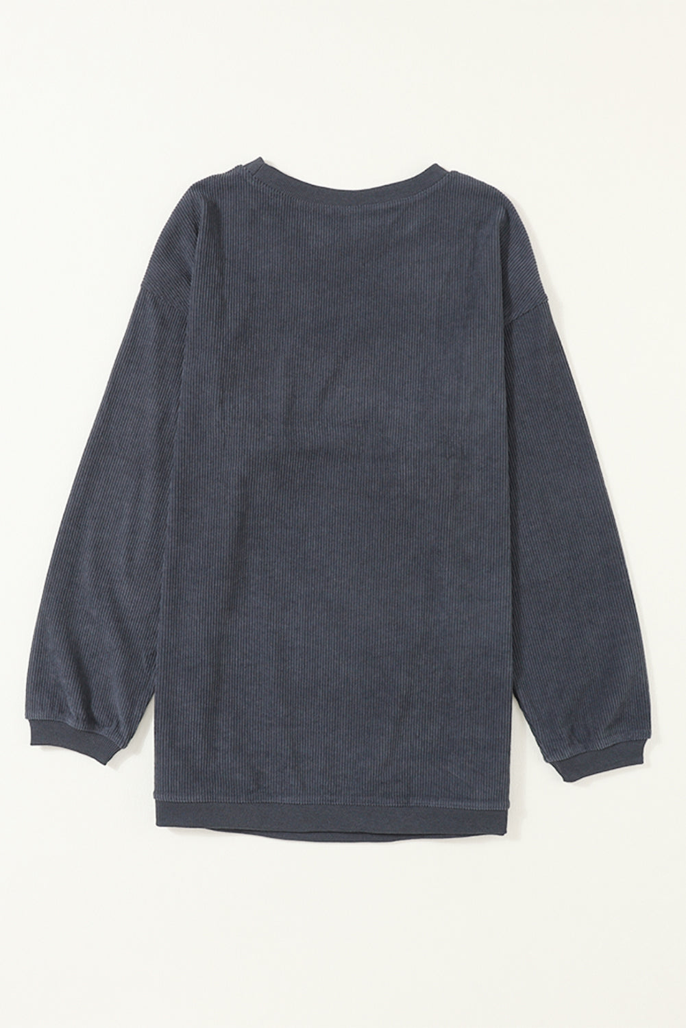 Strawberry Pink Drop Sleeve Ribbed Oversized Sweatshirt